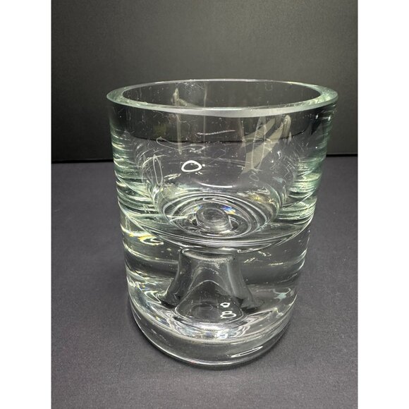 Vintage Whiskey Glasses or Candle Votive Holders Set of 2 Krosno Style Unmarked - Picture 5 of 8